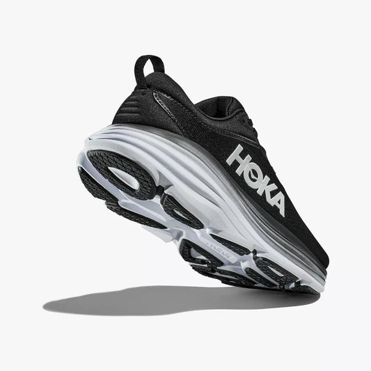Hoka Women's Bondi 8 Shoes - Black / White