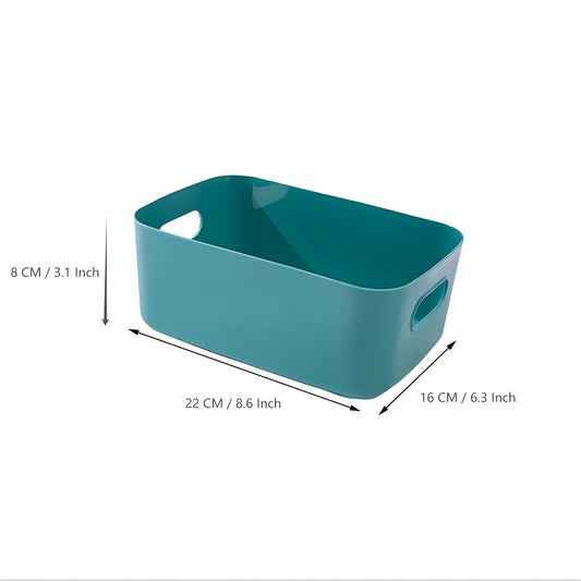 Waterproof 6pcs Colorful Plastic Storage Bins with Handles | Durable, Stackable, Waterproof | Home, Kitchen, Bathroom & Classroom Organizers